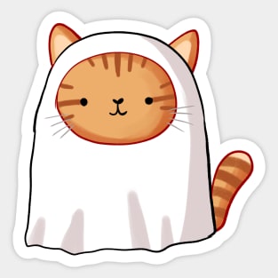 Cute ghost cat Sticker